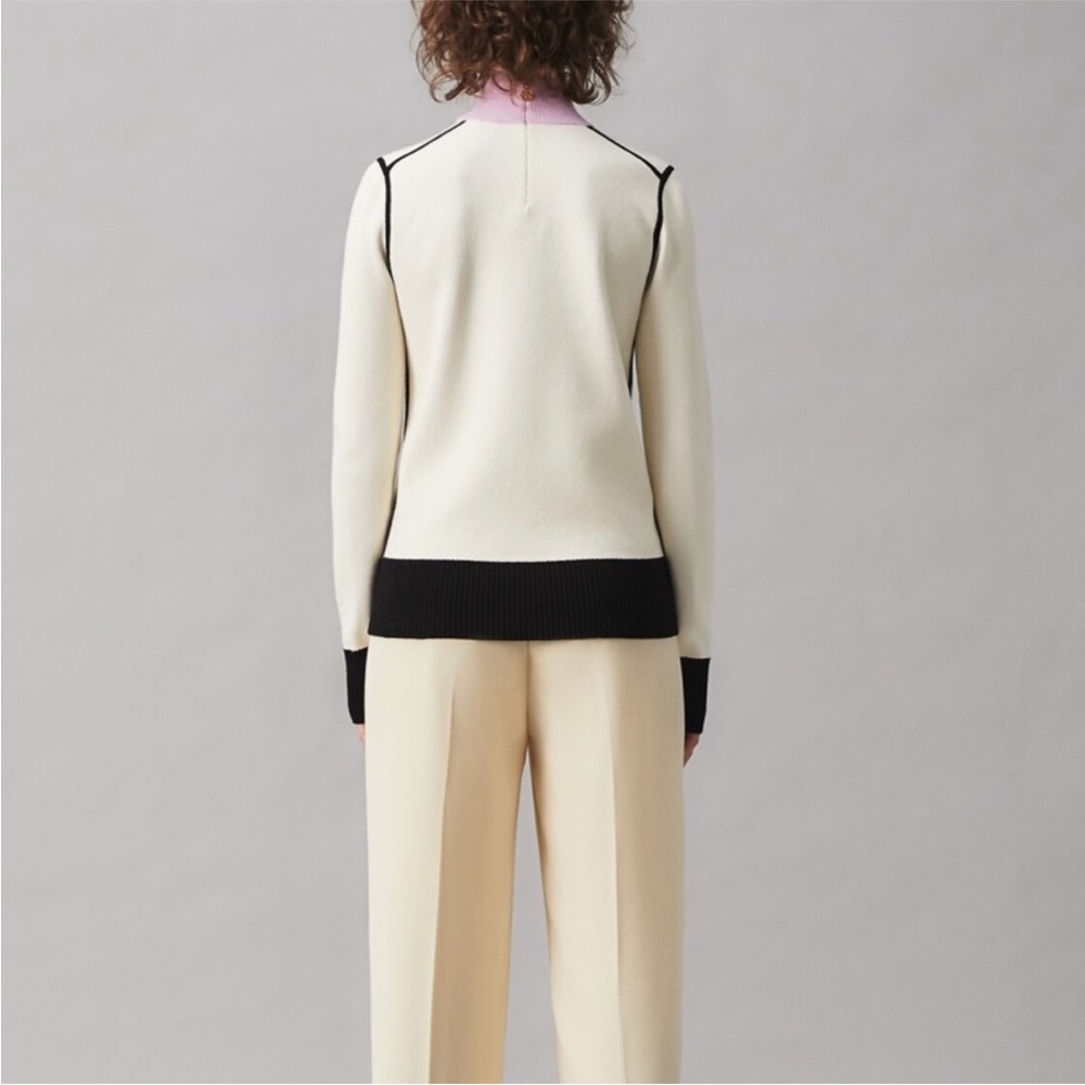 NWT Tory Burch Color-Block Turtleneck XL - Picture 2 of 10